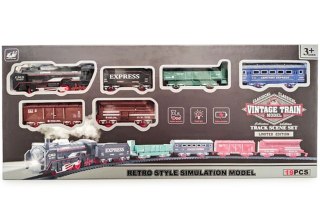 Pociąg vintage z torem 19 elementów