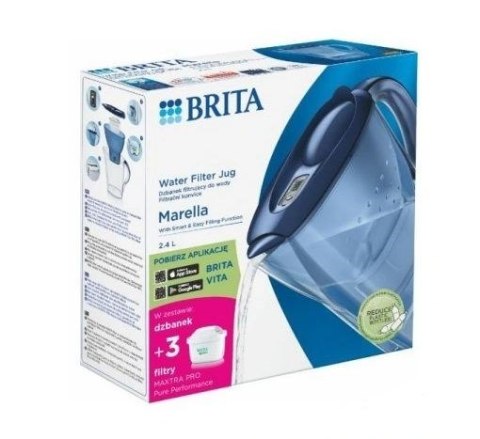 Dzbanek filtrujący Brita Marella+3 Maxtra Pro PP (2,4l ; niebieski)