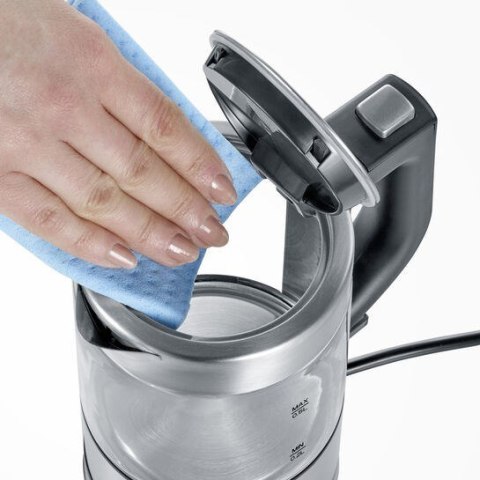 SEVERIN CZAJNIK ELEKTR. SZKŁO-STAL, POJ. 0,5 L, ZAKRYTA GRZAŁKA, W 100% BEZ BPA, OBSŁUGA JEDNĄ RĘKĄ, MOC 1100W WK3472