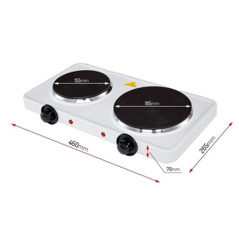 Kuchenka elektryczna dwupalnikowa ADLER AD 6520