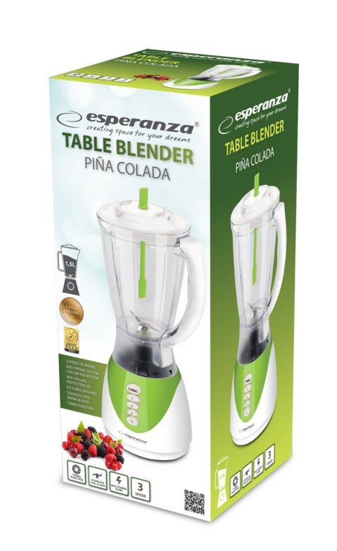 Blender kielichowy Esperanza PINA COLADA EKM023G (350W; kolor biały)