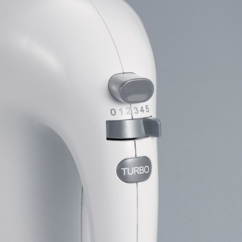 SEVERIN MIKSER RĘCZNY BIAŁY, TURBO, 5 STOPNI PRĘDKOŚCI, 2 MIESZADŁA, 2 TRZEPACZKI, MOC 300W HM3820