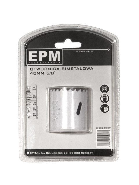 OTWORNICA BI-METALOWA 40MM UCHWYT 5/8''