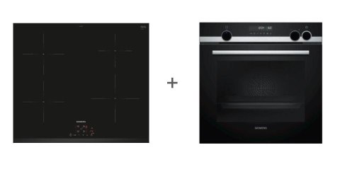 Piekarnik z funkcją pary SIEMENS HR538ABS1 + Płyta indukcyjna SIEMENS EH631BEB6E