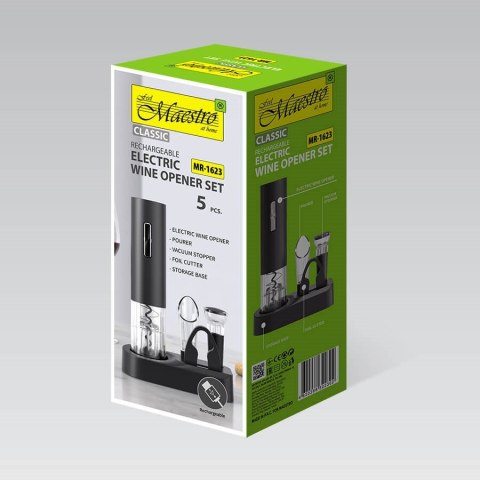 Korkociąg do wina elektryczny USB MAESTRO MR-1623