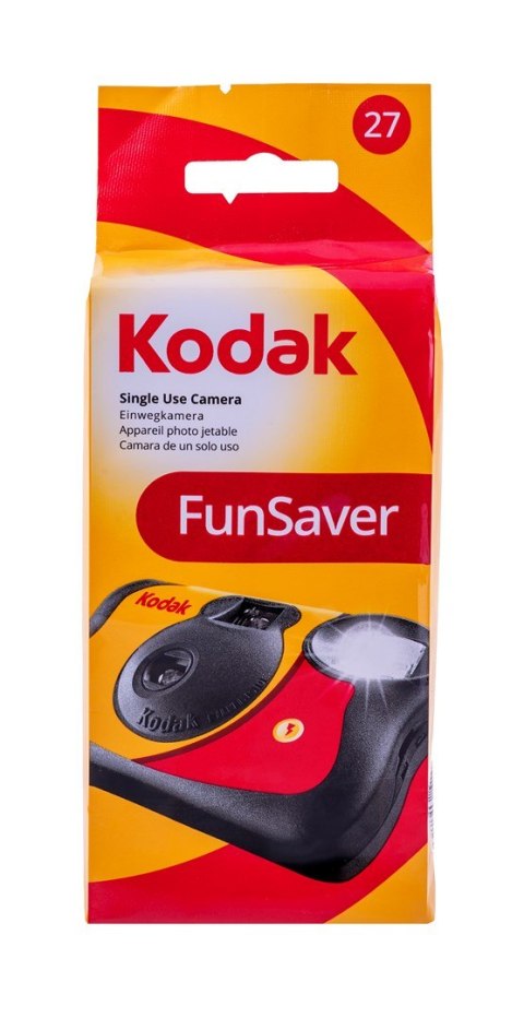 Kodak Aparat Jednorazowy Fun Saver, Aparat Cyfrowy, ISO 400, 27 zdjęć + FLASH z filmem kolorowym i lampą błyskową.