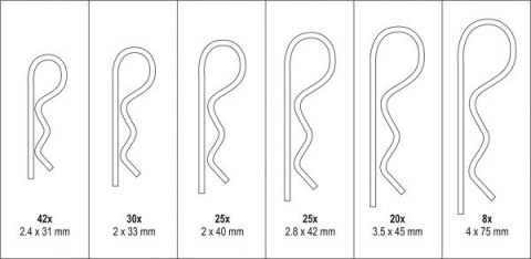 ZESTAW ZAWLECZEK SPRĘŻYSTCH MIX 150SZT