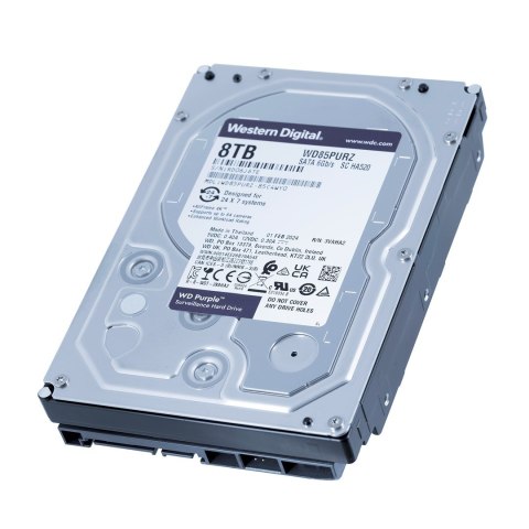 Dysk HDD WD Purple WD85PURZ (8 TB ; 3.5"; 256 MB; 5640 obr/min)