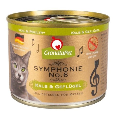 GranataPet Symphonie No.6 cielęcina i drób mokra karma dla kota 200g