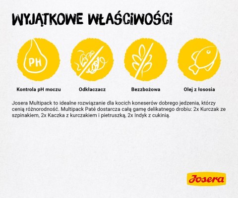 JOSERA Multipack Pate Kurczak kaczka indyk - mokra karma dla kota - 6x85 g