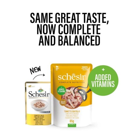 SCHESIR dla kotów Adult Tuńczyk z Filecikami z Kurczaka 85g