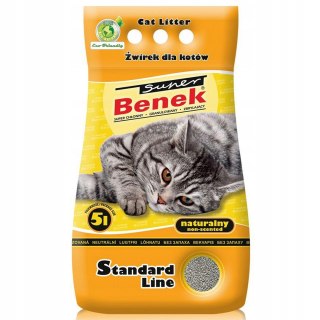 CERTECH Super Benek Standard Naturalny - żwirek dla kota zbrylający 5 l