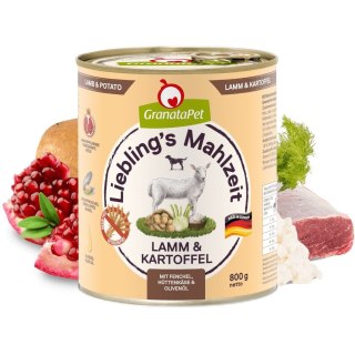 GranataPet Liebling´s Mahlzeit jagnięcina i ziemniaki mokra karma dla psa 800g