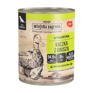Wiejska Zagroda kaczka z gruszką mokra karma dla psa 800g