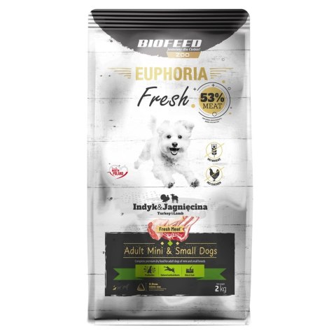 BIOFEED Euphoria Fresh Meat Indyk/Jagnię Xs/S 2kg