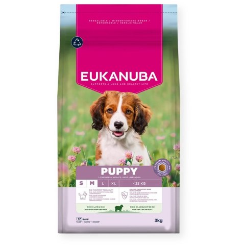 EUKANUBA Puppy&Junior Small/Medium Lamb & Rice 3kg