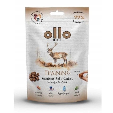 Ollo Air Dried Training Venison Cubes dla psa 80g
