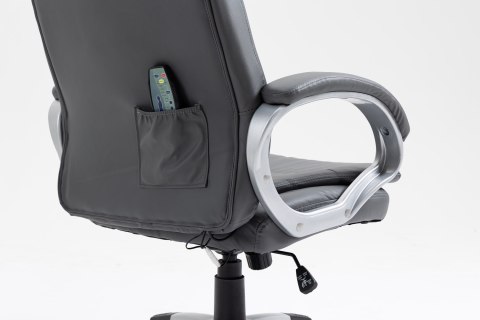 Activejet Fotel biurowy z masażem, podgrzewany YK7304 szary