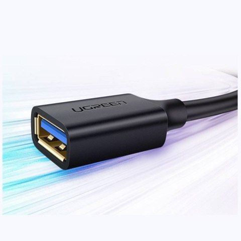 Ugreen kabel przedłużacz przejściówka USB 3.0 (żeński)-USB 3.0 (męski) 1m (czarny)