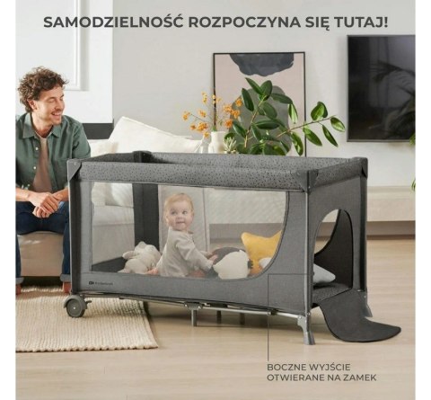 Kinderkraft Łóżeczko turystyczne Joy 2 ciemnoszary