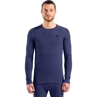 Bielizna termoaktywna z długim rękawem Odlo BL TOP crew neck l/s MERINO 260 roz. M Niebieska