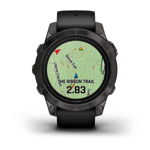 Zegarek sportowy Garmin EPIX PRO (GEN 2) AMOLED 47mm Sapphire Carbon Gray DLC Titanium Czarny