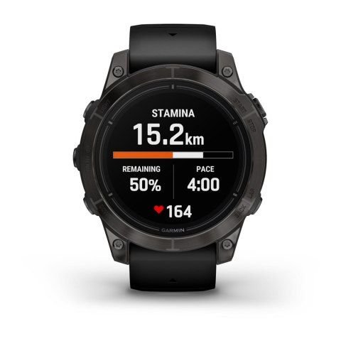 Zegarek sportowy Garmin EPIX PRO (GEN 2) AMOLED 47mm Sapphire Carbon Gray DLC Titanium Czarny