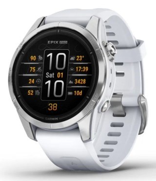 Zegarek sportowy Garmin Epix PRO (Gen 2) AMOLED 42mm SS Whitestone/Srebrny