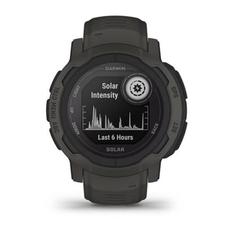 Zegarek sportowy Garmin Instinct 2 Solar Graphite 45mm Grafitowy