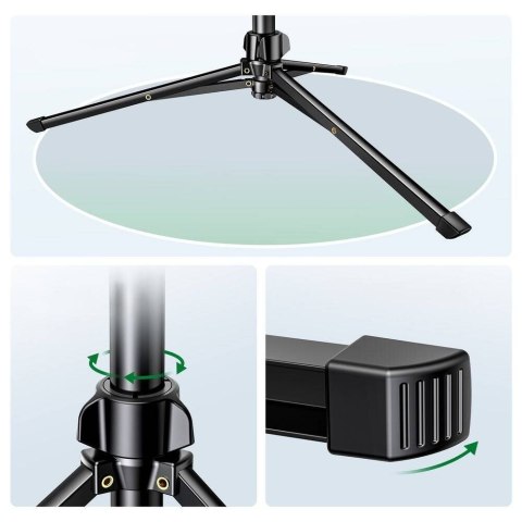 Ugreen selfie stick ze stojakiem i pilotem LP680 1.8m (czarny)