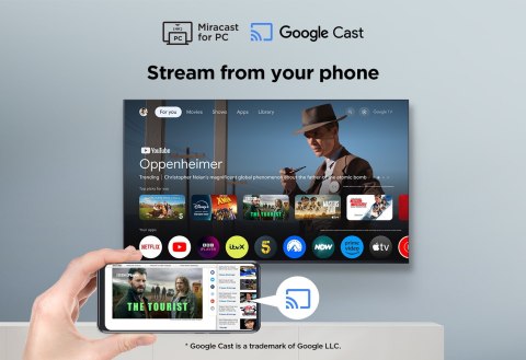 Telewizor TCL 55V6C DLED 55'' 4K Ultra HD Google TV Dolby Atmos DVB-T2 Metaliczny