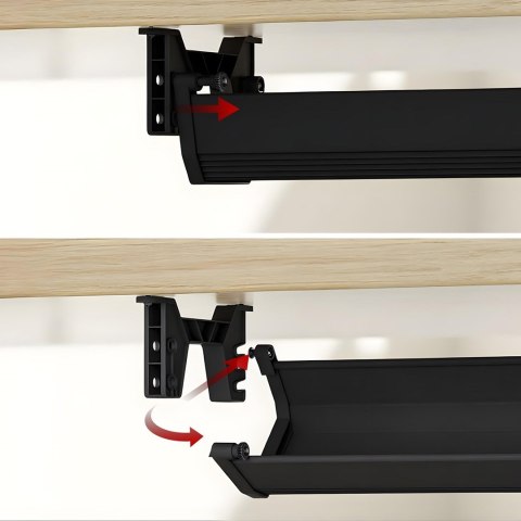 MACLEAN ORGANIZER PODBIURKOWY NA KABLE/ PRZEDŁUŻACZ MACLEAN, MAX. OBCIĄŻENIE 5KG, CARNY MC-106 B