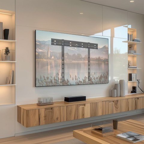 MACLEAN ULTRA PŁASKI UCHWYT ŚCIENNY DO TV, 40-85", MAX VESA 600X400, OBCIĄŻENIE DO 80KG MC-123