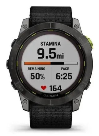 Zegarek sportowy Garmin Enduro 2 Solar 35mm Black Carbon Gray DLC Ti Ultrafit Band Szary