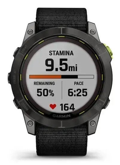 Zegarek sportowy Garmin Enduro 2 Solar 35mm Black Carbon Gray DLC Ti Ultrafit Band Szary