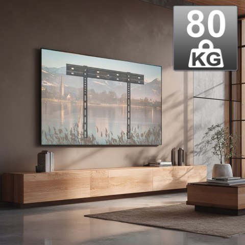 MACLEAN ULTRA PŁASKI UCHWYT ŚCIENNY DO TV, 40-85", MAX VESA 600X400, OBCIĄŻENIE DO 80KG MC-123