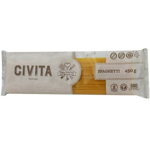 MAKARON (KUKURYDZIANY) SPAGHETTI BEZGLUTENOWY 450 g - CIVITA