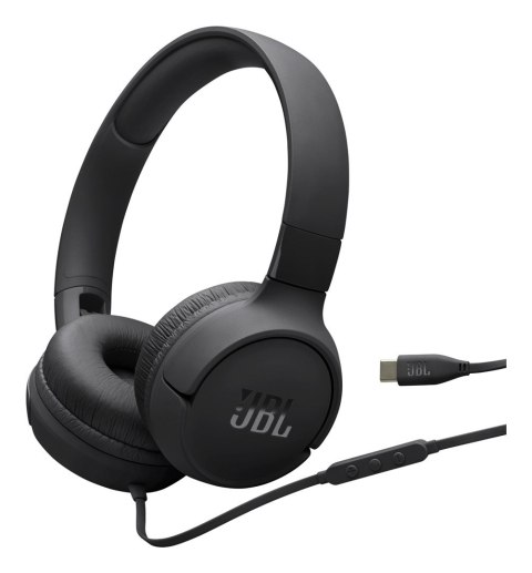 Słuchawki przewodowe JBL Tune 520 USB-C Czarne