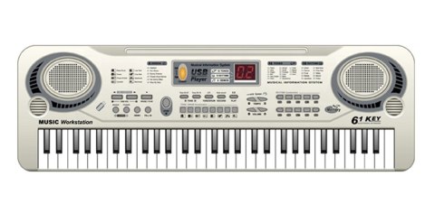 AG278E Keyboard organy z mikr. 61kl silv