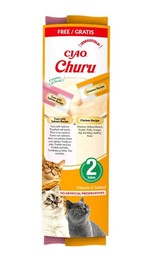 INABA CAT CHURU SNACK PUREE przysmak dla kota 2x14g