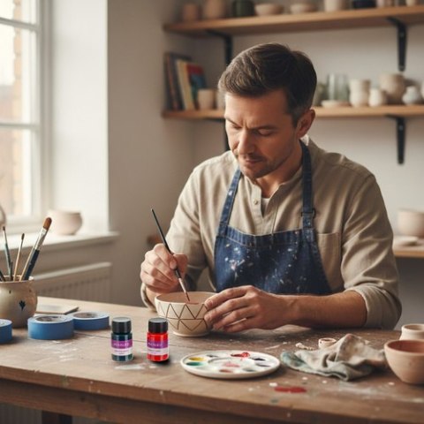 Farby do szkła i ceramiki 12 kolorów Maaleo 26296