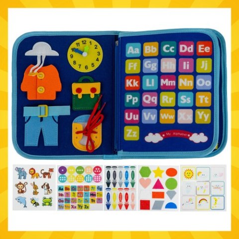 Książeczka manipulacyjna - niebieska Kruzzel 26881