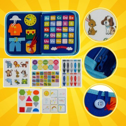 Książeczka manipulacyjna - niebieska Kruzzel 26881