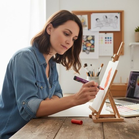 Markery akrylowe- zestaw 24szt. Maaleo 25790