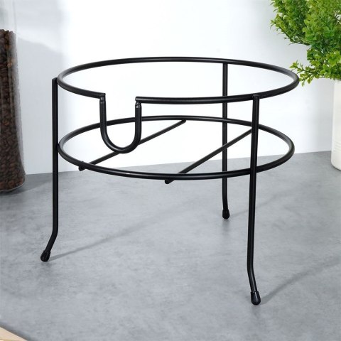 Stojak Pod Słój z Kranikiem Metalowy Czarny Stabilny 23,5 cm VILDE