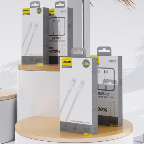 Kabel przewód USB-C PD 240W 2m - biały