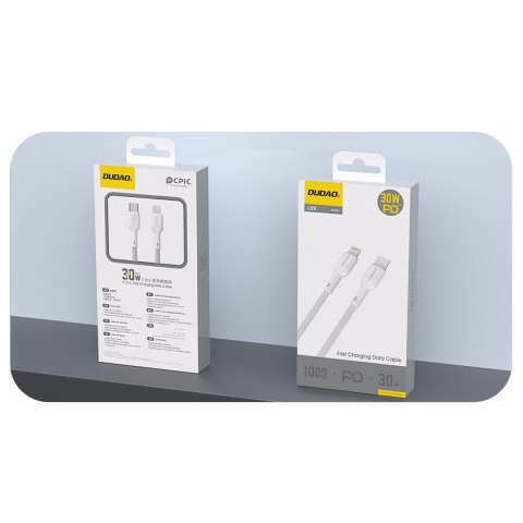 Kabel przewód USB-C - iPhone Lightning 30W 1m - biały