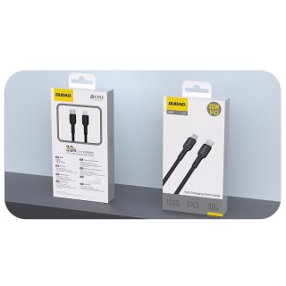 Kabel przewód USB-C - iPhone Lightning 30W 1m - czarny