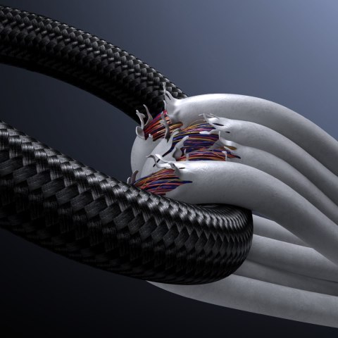 Kabel przewód z wyświetlaczem USB-C 100W 1.2m - czarny