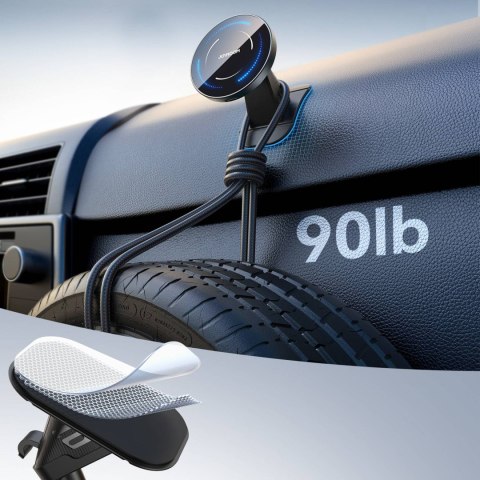 Ładowarka samochodowa indukcyjna do telefonu na kratkę deskę MagSafe - czarny